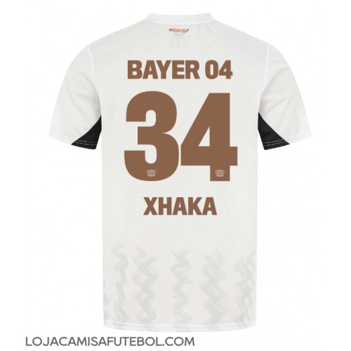 Camisa de Futebol Bayer Leverkusen Granit Xhaka #34 Equipamento Secundário 2024-25 Manga Curta